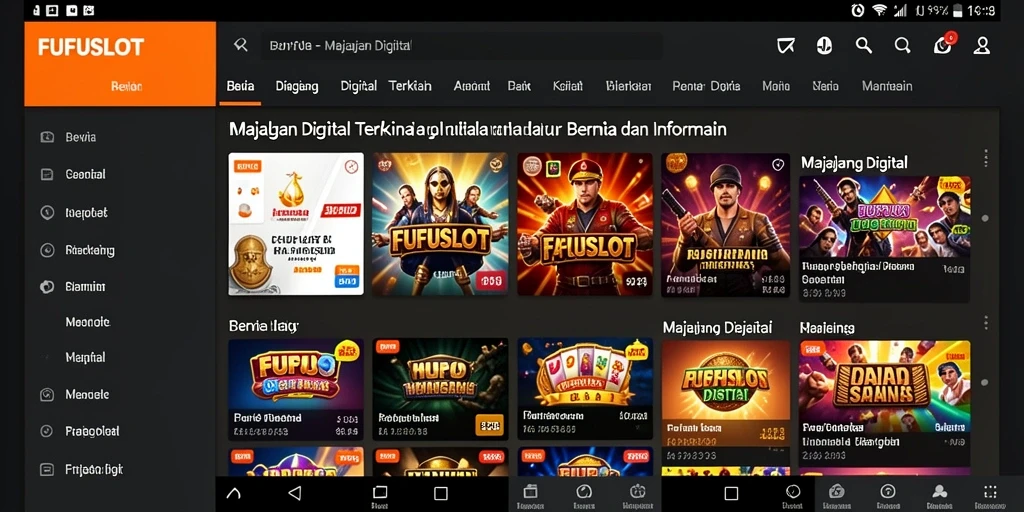 Tampilan antarmuka FUFUSLOT yang modern dan menarik.