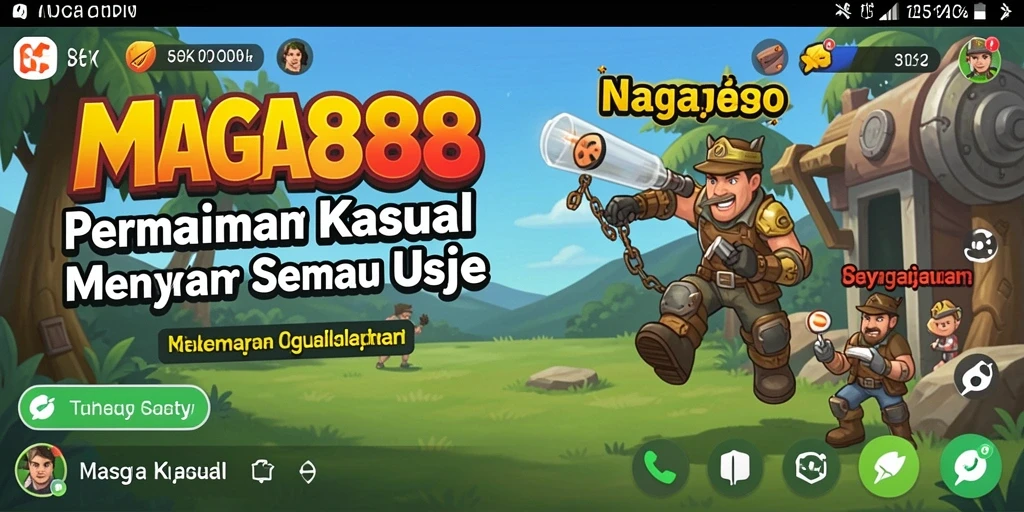 Tampilan antarmuka MAGA888 yang penuh warna dan menarik.