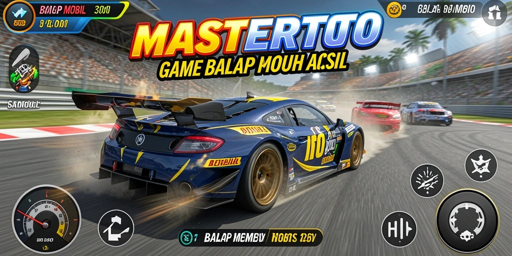 Antarmuka balap mobil yang dinamis dan menarik di MASTERTOTO.